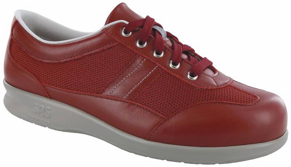 NEW SAS women's free time mesh walking shoe in red